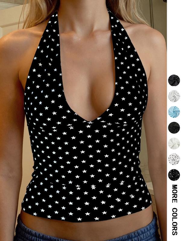 Casual haltertop zonder mouwen