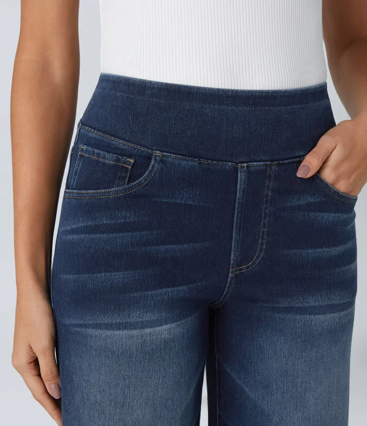 Relaxed Fit jeans met wijde pijpen