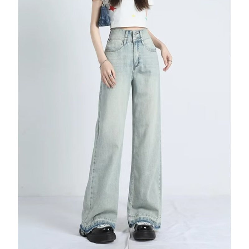 Zomerse jeans met losse pasvorm en omgeslagen zoom