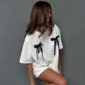 comfortabel T-shirt met strik