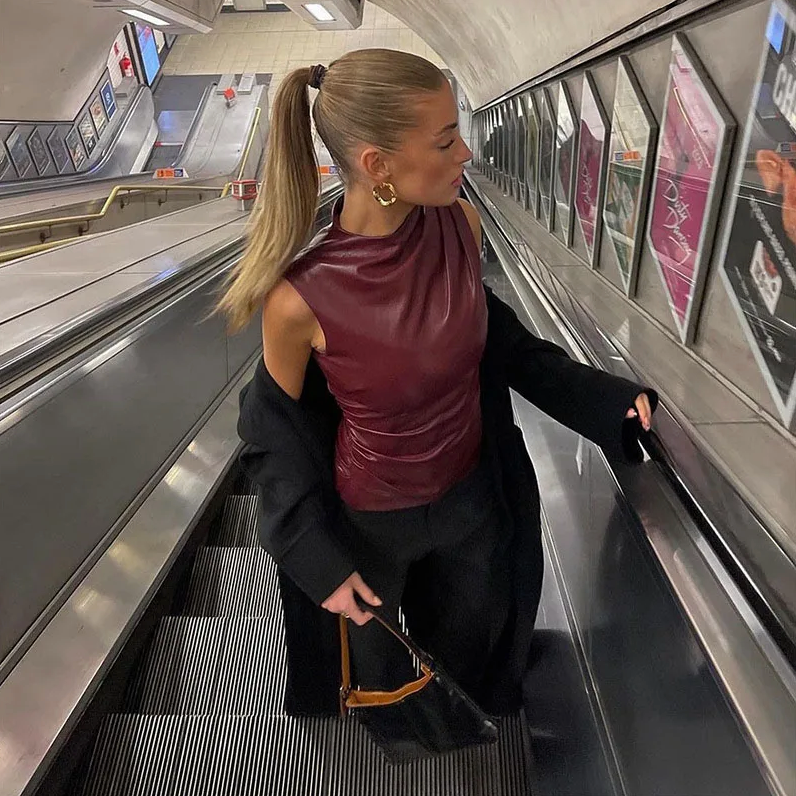 Strakke kunstleren bovenkant