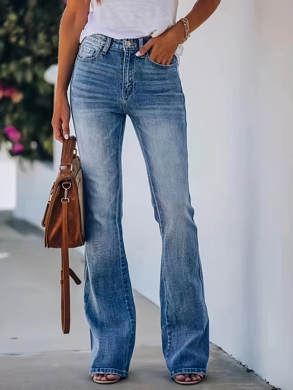 Klassieke mid-rise flare jeans