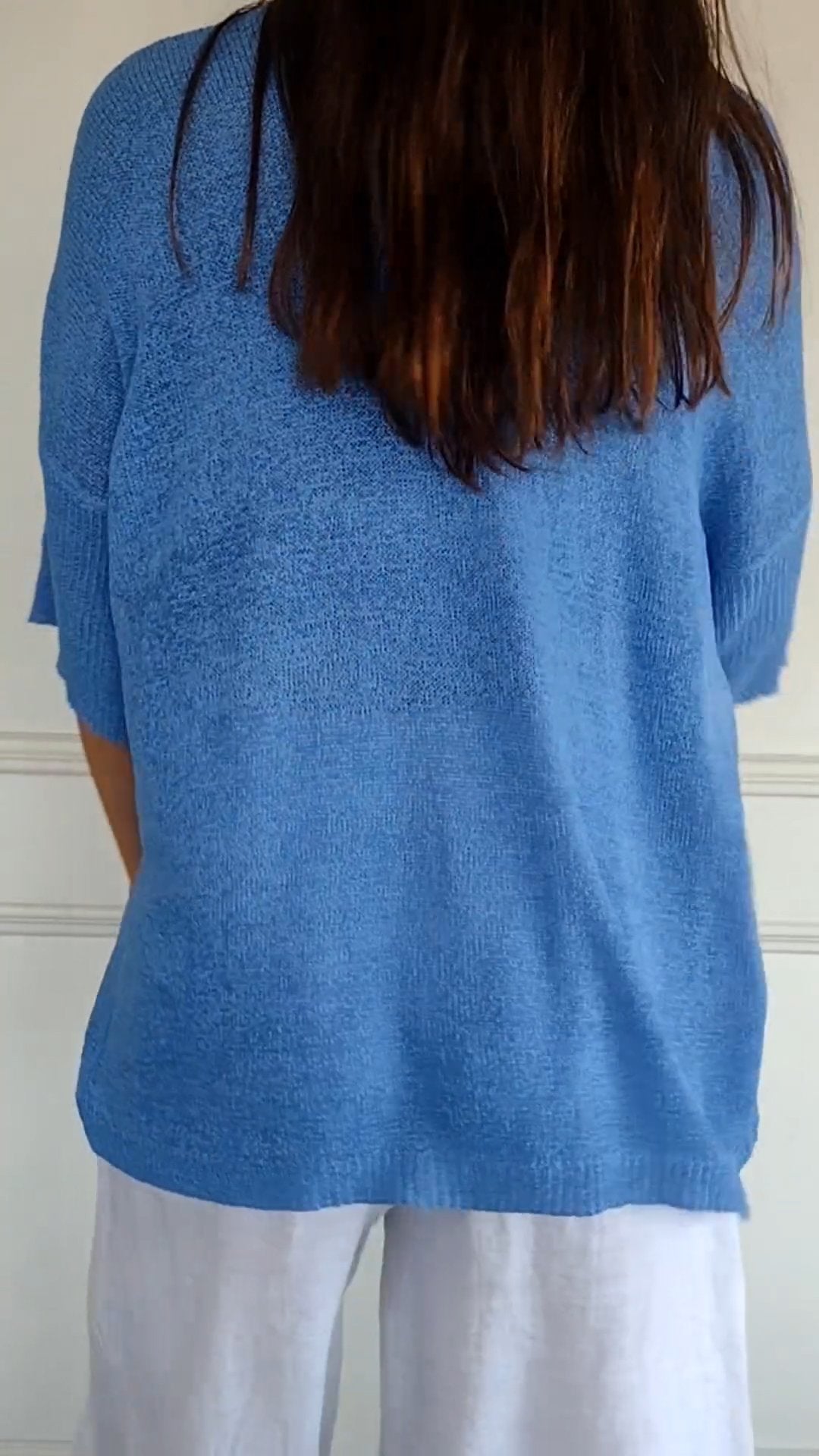 Casual top met V-hals