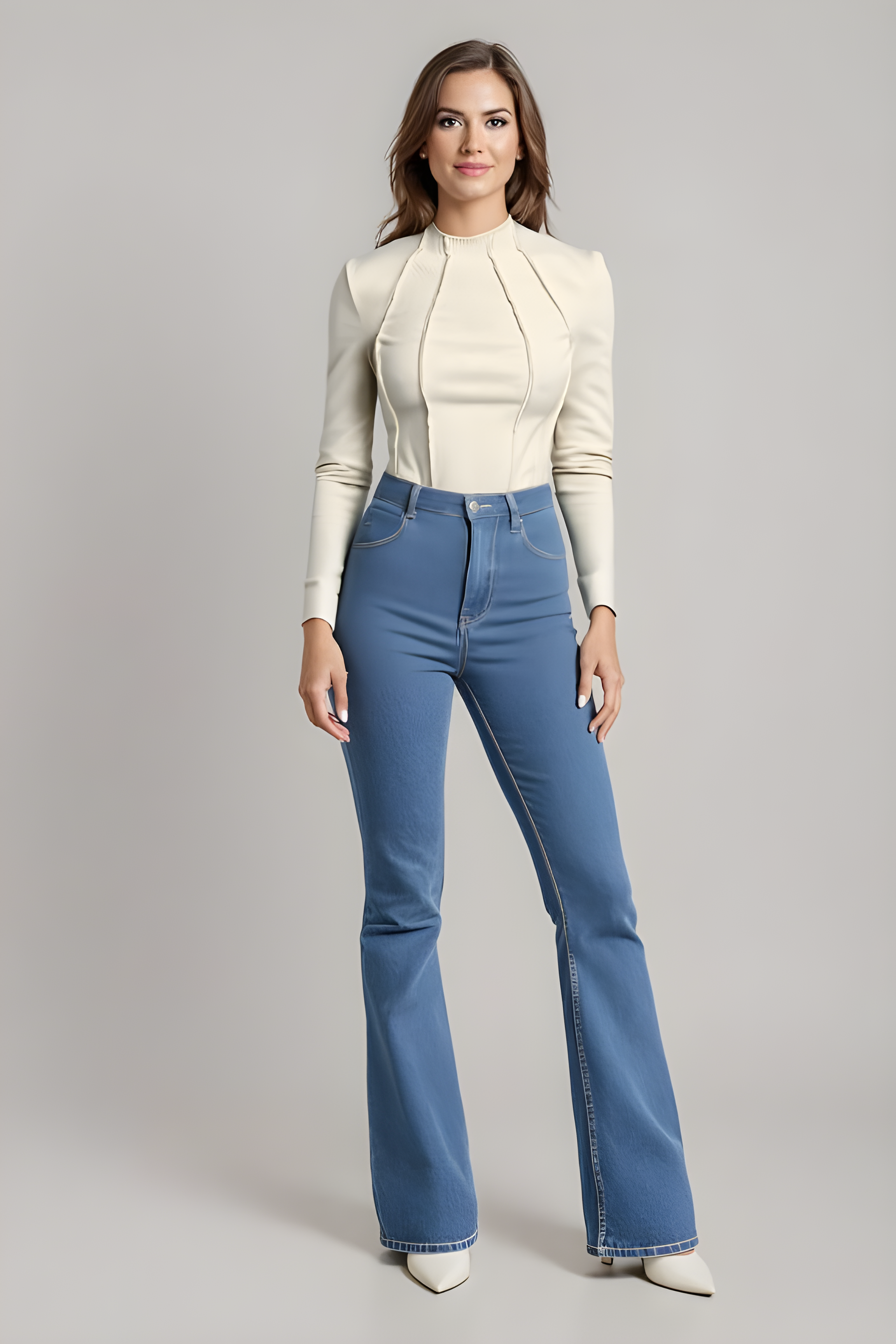 Basic top met lange mouwen
